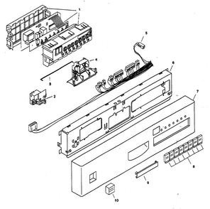 Fascia Panel Diagram and Parts List for SHU6802UC 12 Bosch Dishwasher