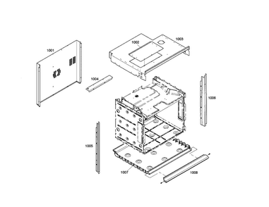 Mounting Diagram and Parts List for PODM301-01  Thermador Wall Oven