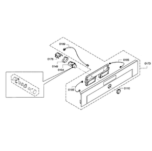 Control Panel Diagram and Parts List for MES301HS 01 Thermador Wall Oven