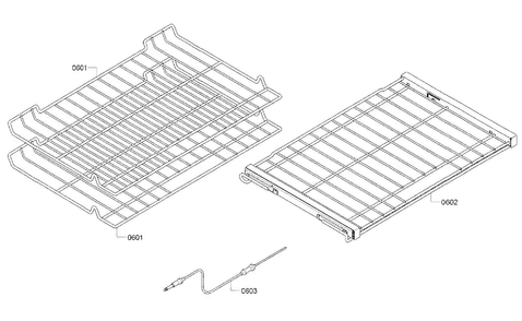 Shelves Diagram and Parts List for HBL8451UC 01 Bosch Wall Oven