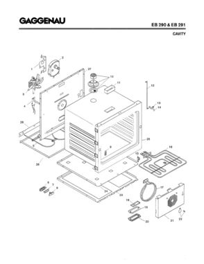 02 - CAVITY Diagram and Parts List for EB291-630  Bosch Range