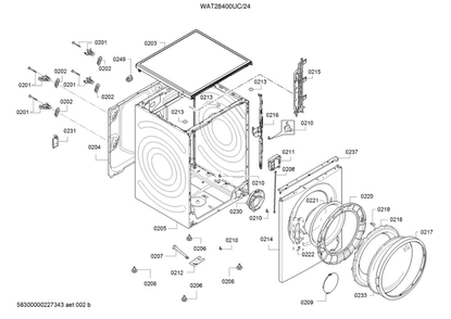 Part Location Diagram of 20000894 Bosch BACK PANEL