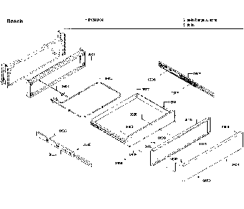 Drawer Diagram and Parts List for HIIP054U 04 Bosch Range