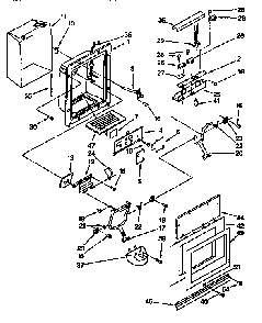 Dispenser And Front Diagram and Parts List for TSS48QBW00  Thermador Refrigerator