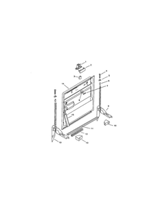 Inner Door Diagram and Parts List for SMU7052UC-09 FD7307, 7504-7506 Bosch Dishwasher