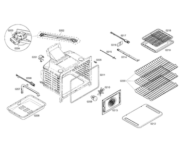 Cabinet/racks Diagram and Parts List for HGS5042UC 01 Bosch Range