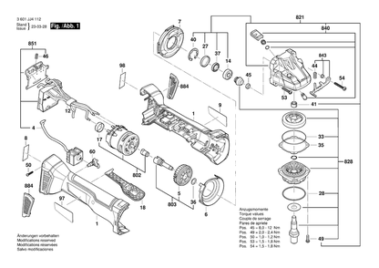Part Location Diagram of 1619P15493 Bosch Tool ELECTRONICS MODULE
