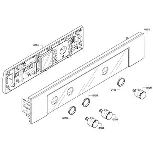 Control Panel Diagram and Parts List for HBN3550UC 06 Bosch Wall Oven
