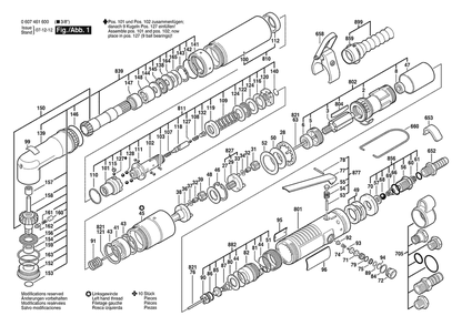 Section 1 Diagram and Parts List for 0607461600  Bosch Screwdriver