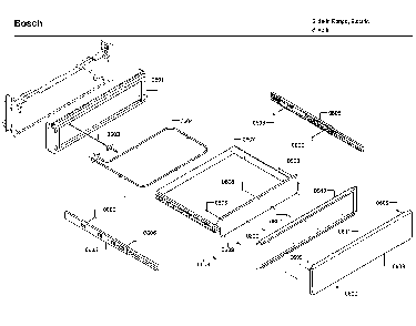 Drawer Diagram and Parts List for HIIP055U 01 Bosch Range