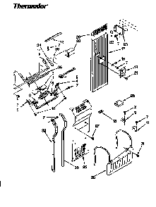 Air Flow & Reservoir Diagram and Parts List for TSS48DAW-06  Thermador Refrigerator