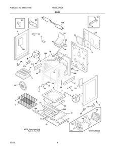 Body 2 Diagram and Parts List for HGS5L53UC8  Bosch Range