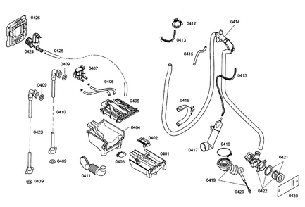 Valve Assy Diagram and Parts List for WAS20160UC 38 Bosch Washer