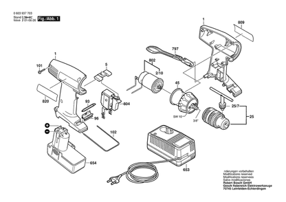 Part Location Diagram of 1608571047 Bosch Chuck