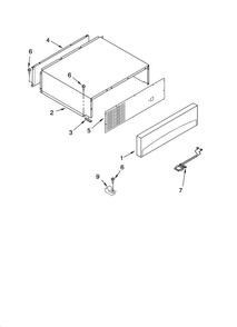 Top Grille And Unit Cover Parts Diagram and Parts List for KBULT3661A02  Thermador Refrigerator