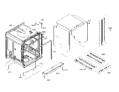 Tub Diagram and Parts List for SHV863WD3N 10 Bosch Dishwasher