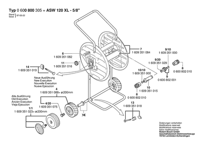 Part Location Diagram of 0600802001 Bosch Tap Connection Piece 3/4