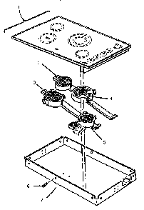 Body And Elements Diagram and Parts List for CR30W  Thermador Cooktop