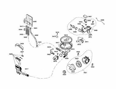 Heater/sump/pump Diagram and Parts List for S35KMK17UC 27 Bosch Dishwasher