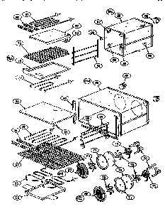 Oven Parts Diagram and Parts List for PRSE48-4GG  Thermador Range