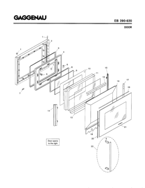 04 - DOOR Diagram and Parts List for EB290-620  Bosch Range