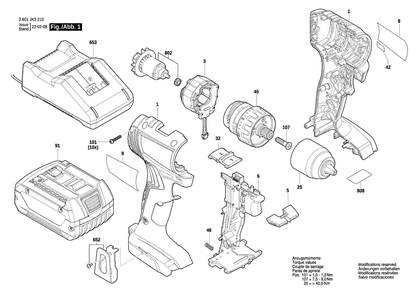 Part Location Diagram of 1600A02659 Bosch Gear Box