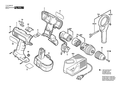 Part Location Diagram of 2610967613 Bosch Lever