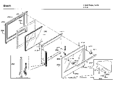 Door Diagram and Parts List for HIIP055U 01 Bosch Range