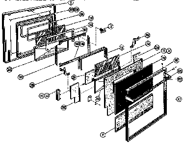 Door Diagram and Parts List for ESC-30  Thermador Range
