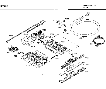 Pcb's assy Diagram and Parts List for NITP068UC 01 Bosch Cooktop