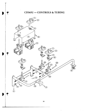 32 - CONTROLS & TUBING Diagram and Parts List for CD365UW  Bosch Range