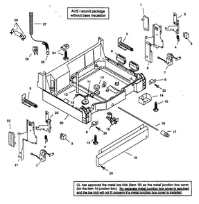 Base Diagram and Parts List for SHU43E05UC 14 Bosch Dishwasher
