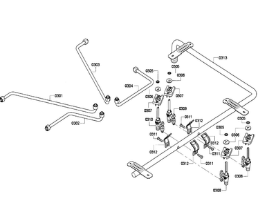Manifold Diagram and Parts List for NGM5064UC 04 Bosch Cooktop