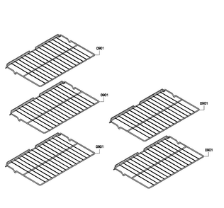 Shelfs Diagram and Parts List for HBL3550UC 09 Bosch Wall Oven