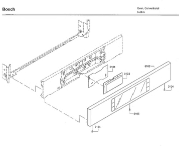 Control Panel Diagram and Parts List for HBL8752UCC 01 Bosch Microwave Oven Combo