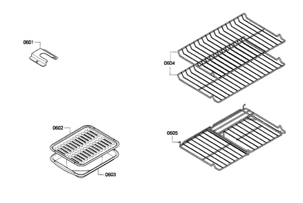 Shelf Assy Diagram and Parts List for HEI7052U 04 Bosch Range