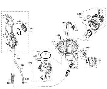 Pump Diagram and Parts List for SHXN8U55UC 06 Bosch Dishwasher