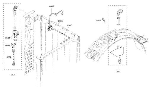 Mist Assy Diagram and Parts List for WTMC5330US 06 Bosch Dryer