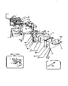 Lower Oven Door Assembly Diagram and Parts List for CMT127N-01  Thermador Microwave