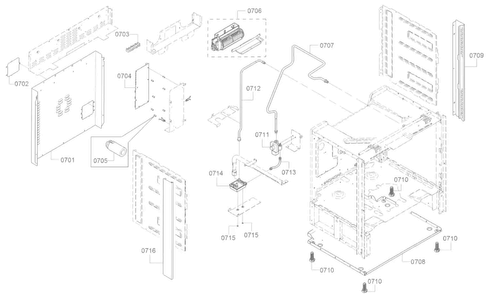 Cavity 2 Diagram and Parts List for HGI8054UC 05 Bosch Range