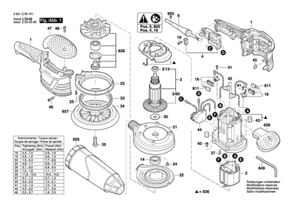 Part Location Diagram of 2605411228 Bosch Dust Chamber
