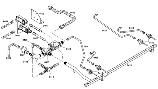 Connections Diagram and Parts List for PRG364EDG04  Thermador Range