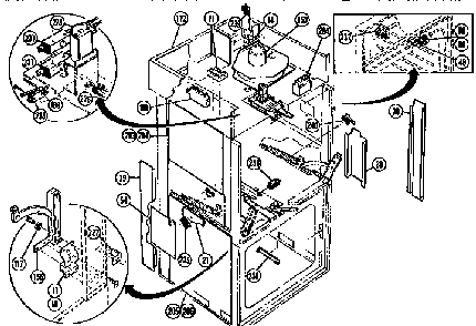 Switches And Additional Parts Diagram and Parts List for CMT21  Thermador Microwave