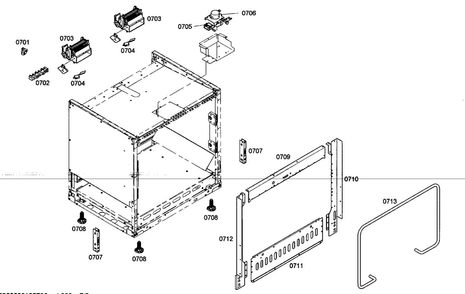 Inside Parts Diagram and Parts List for PRD304EHC 02 Thermador Range