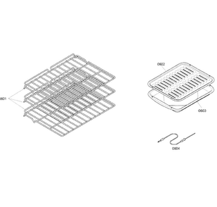 Shelfs Diagram and Parts List for HBN5450UC 03 Bosch Wall Oven