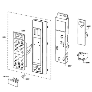 Microwave Panel Diagram and Parts List for HBL5760UC 06 Bosch Microwave