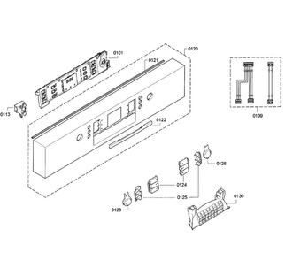 Control Panel Diagram and Parts List for SGE63E05UC 32 Bosch Dishwasher