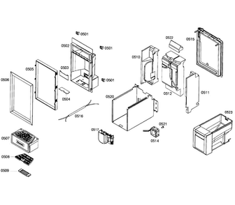 Dispenser Diagram and Parts List for T24ID80NLP 10 Thermador Freezer
