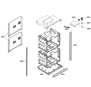 Cabinet Assy Diagram and Parts List for HBL5620UC 01 Bosch Wall Oven