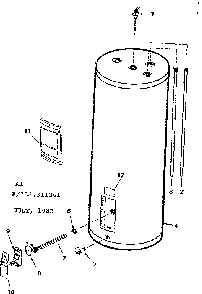 Replacement Parts Diagram and Parts List for 153311361  Kenmore Water Heater